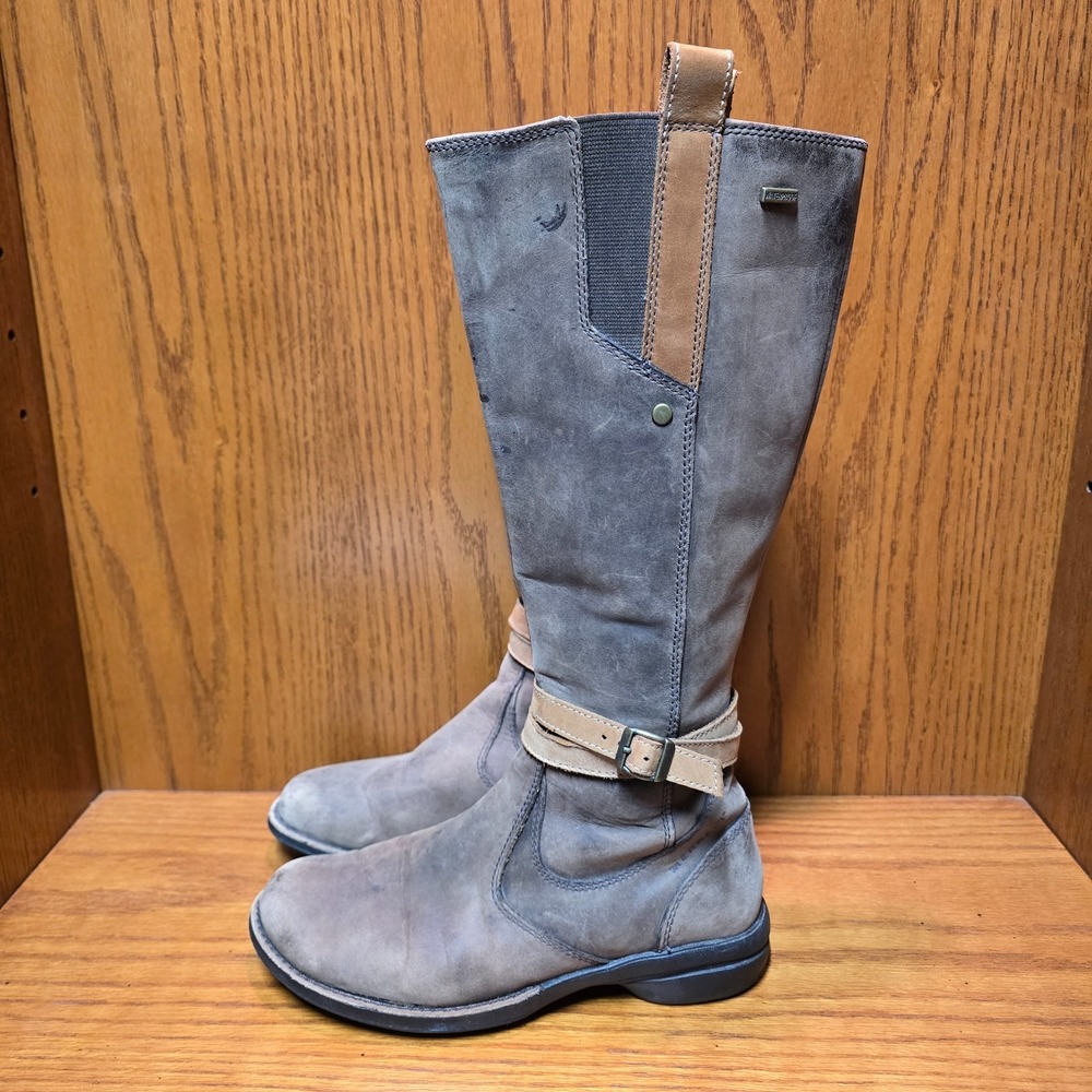Merrell Captiva Tall Riding Boots Womens Size 5.5 EU 35.5 Cinnamon Brown Leather - Picture 2 of 11